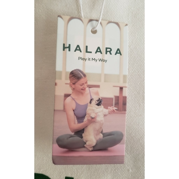 HALARA Tote Play it My Way Cream Canvas Shopper Gym Bag Tik Tok Brand Y2K New - Picture 5 of 6